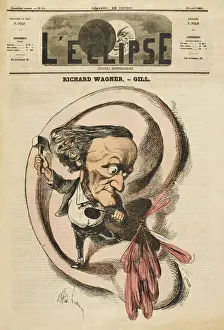 Prints of RICHARD WAGNER A satire implying Wagners music may perforate ones eardrum Richard Wagner Prints: Print of Wagner's Music Causing Eardrum Perforation