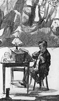 Richard Wagner at Bayreuth Rehearsal Print 1875