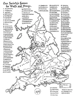 Waifs and Strays Society Map of Home Locations Waifs and Strays Society Map of Home Locations
