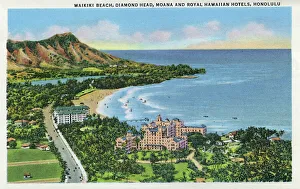 Waikiki Beach and hotels, Honolulu, Hawaii, USA Waikiki Beach and hotels, Honolulu, Hawaii, USA