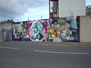 Wall mural of famous people at Belfast Wall mural of famous people at Belfast