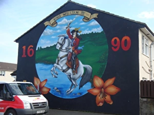 Wall mural of King Williams the 3rd at Belfast Wall mural of King Williams the 3rd at Belfast