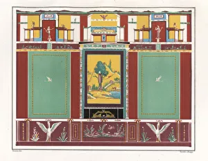 Wall painting from the triclinium in the House Wall painting from the triclinium in the House