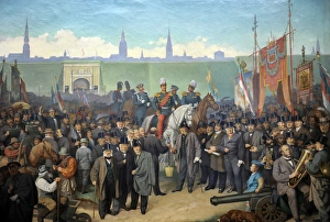 Walls start demolition. Ceremony Riga City, November 15, 185 Walls start demolition. Ceremony Riga City, November 15, 185