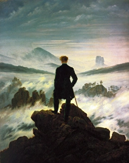 <b class=qtipBold><figcaption>Wanderer Above the Sea of Fog</figcaption></b><br>The Wanderer above the Sea of Fog by FRIEDRICH, Caspar David (1744-1840). Romanticism. Oil on canvas.<br><em>© Mary Evans Picture Library 2015 - https://copyrighthub.org/s0/hub1/creation/maryevans/MaryEvansPictureID/10212981</em> Wanderer Above the Sea of Fog