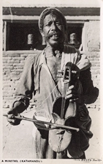 A wandering street Minstrel, Kathmandu, Nepal A wandering street Minstrel, Kathmandu, Nepal