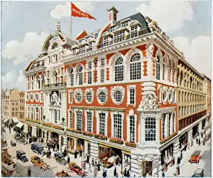 Vintage London Street Scenes Prints: Waring & Gillow / 1914