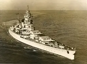 Historic French Warships Prints: WARSHIP DUNKERQUE