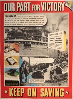World War Two Posters Prints: Wartime poster, Keep On Saving