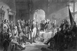George Washington and his Generals, 1870 Print