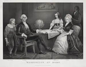 Prints of Washington at home. Date c1867 George Washington Prints: Washington at Home, c1867 Print