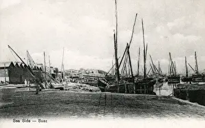 Egyptian Waterfront Scene Prints: The Waterfront, Suez