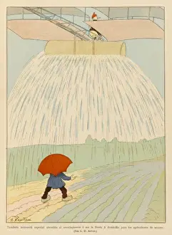 Early Flying Machines Prints: Watering Crops