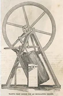 Watts Steam Engine Print - Oscillating Design