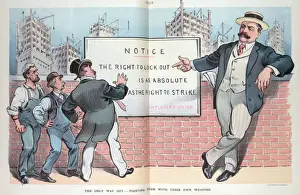 Puck Magazine Cartoons Online Prints: The only way out - fighting them with their own weapons