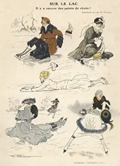 Historical Winter Scenes Prints: Many Ways to Fall 1919