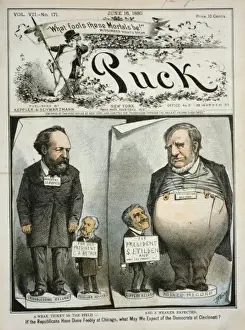 Political Cartoons Of The Past Prints: A weak ticket in the field - and a weaker expected - If