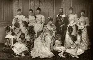 Wedding of King George V, 1893: Print of Royal Bridesmaids