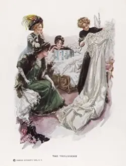 Early 20th Century Weddings Prints: Wedding Trousseau 1908