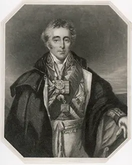 Battle Of Waterloo Prints: Print of the Duke of Wellington circa 1815