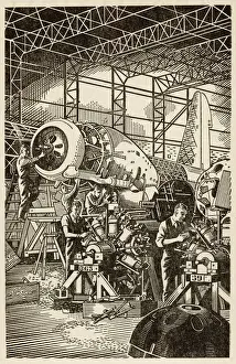 World War Two Aircraft Prints: Wellington Construction