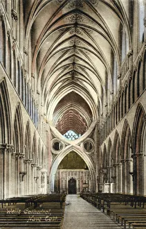 Wells Cathedral, Wells, Somerset, England - Nave - In 1338 the mason William Joy employed Wells Cathedral, Wells, Somerset, England - Nave - In 1338 the mason William Joy employed
