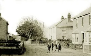 Prints of Romsey Road, Kings Sombourne, Stockbridge, Winchester, Hampshire, England Winchester Prints: Romsey Road Print, Kings Sombourne, Hampshire, England