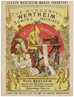 Vintage Industrial Machinery Prints: Wertheims Sewingmachine