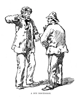 West End riots, 1886 - a two men in discussion West End riots, 1886 - a two men in discussion