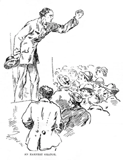 West End riots, 1886 - speaker address an audience West End riots, 1886 - speaker address an audience