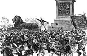 West End riots: break up of Trafalgar Square meeting, 1886 West End riots: break up of Trafalgar Square meeting, 1886
