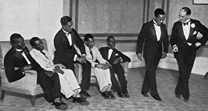 West Indian cricket team having dancing lessons West Indian cricket team having dancing lessons