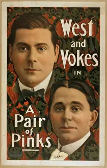 Vintage Poster Prints: West and Vokes in A pair of pinks