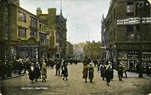 Prints of Westgate, Bradford, Yorkshire, England Bradford Prints: Westgate, Bradford, Yorkshire Print by Mary Evans