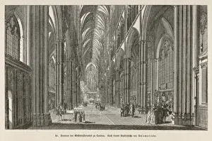 London Landmarks Architecture Prints: Westminster Abbey Inter