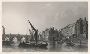 Prints of Westminster Bridge 1745 Canaletto Prints: Westminster Bridge Print 1745 Engraving