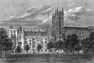 Victorian London Landmarks Prints: Westminster Deans Yard