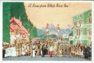 Vintage Theatre Posters UK Prints: The White Horse Inn by Harry Graham