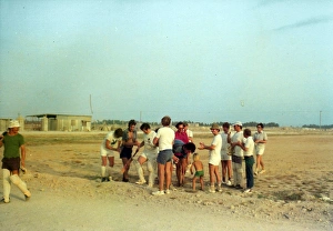 White people playing cricket in Oman White people playing cricket in Oman