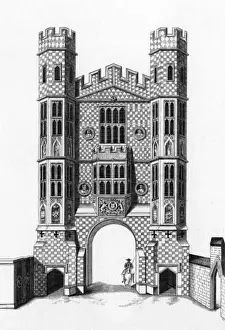 Seventeenth Century Whitehall Gate Print by Hans Holbein