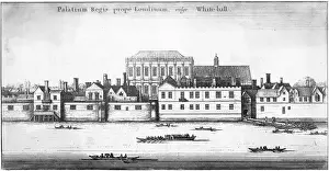 Whitehall Print, 1647: Thames View with Banqueting House