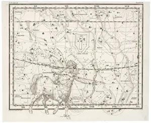 Antique Astronomy Prints: Whittaker Star Map 20