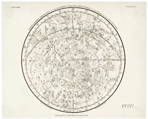 Whittaker Star Map 28 Southern Hemisphere Print
