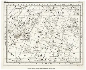 Vintage Astronomy Prints: Whittaker Star Maps 3