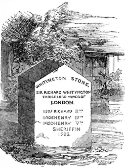 The Whityngton Stone, Holloway, London, 1854 The Whityngton Stone, Holloway, London, 1854