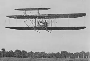 Historic Aviation Photographs Prints: Wilbur Wright Airborne
