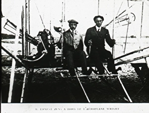 Wilbur Wright, right, with Ernest Zens Wilbur Wright, right, with Ernest Zens