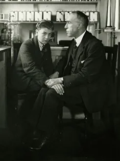 Willi Schneider when young seated with Harry Price Willi Schneider when young seated with Harry Price