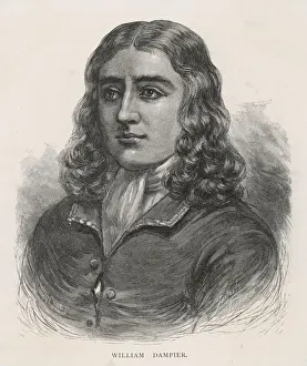 William Dampier Print, English Explorer