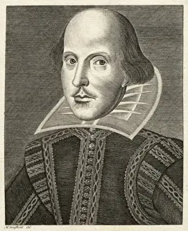 William Shakespeare Prints: William Shakespeare Print - Engraved Portrait